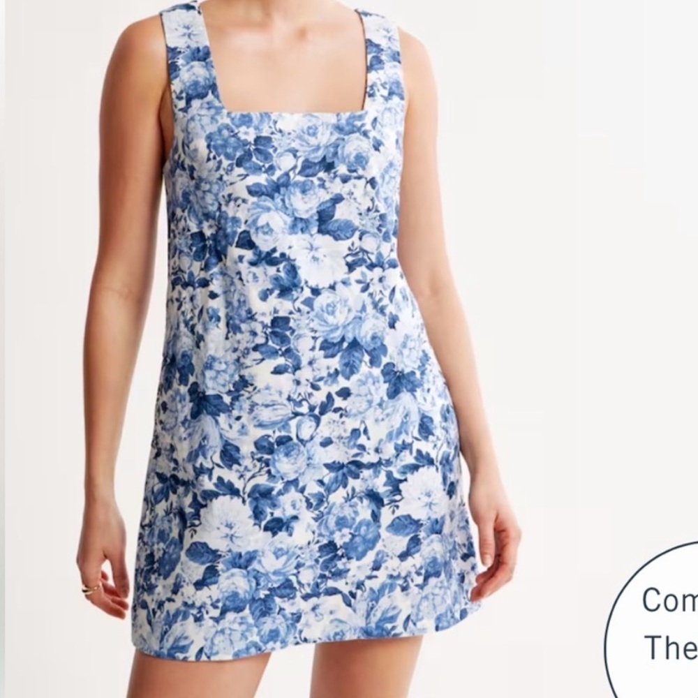 Abercrombie & Fitch Blue Floral Mini Dress